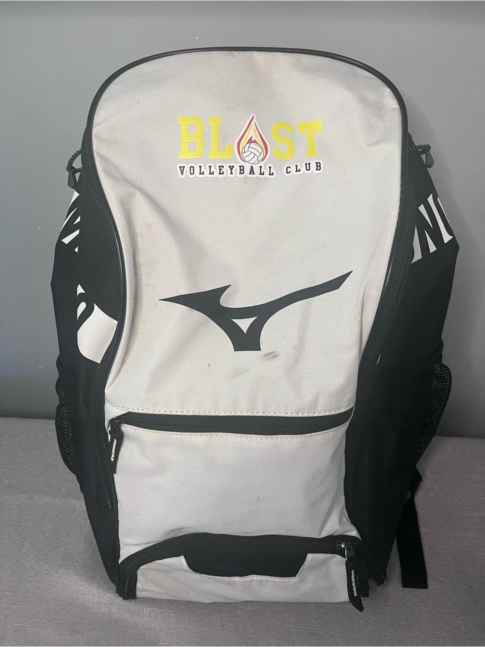 Mizuno White & Black Blast Volleyball Club Backpack